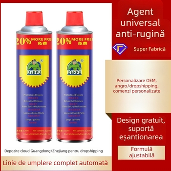 Lubrifiant pentru îndepărtarea ruginii de metal — pentru șuruburi și balamale ale ușilor și ferestrelor; protecție anti-rugină și ungere pentru biciclete