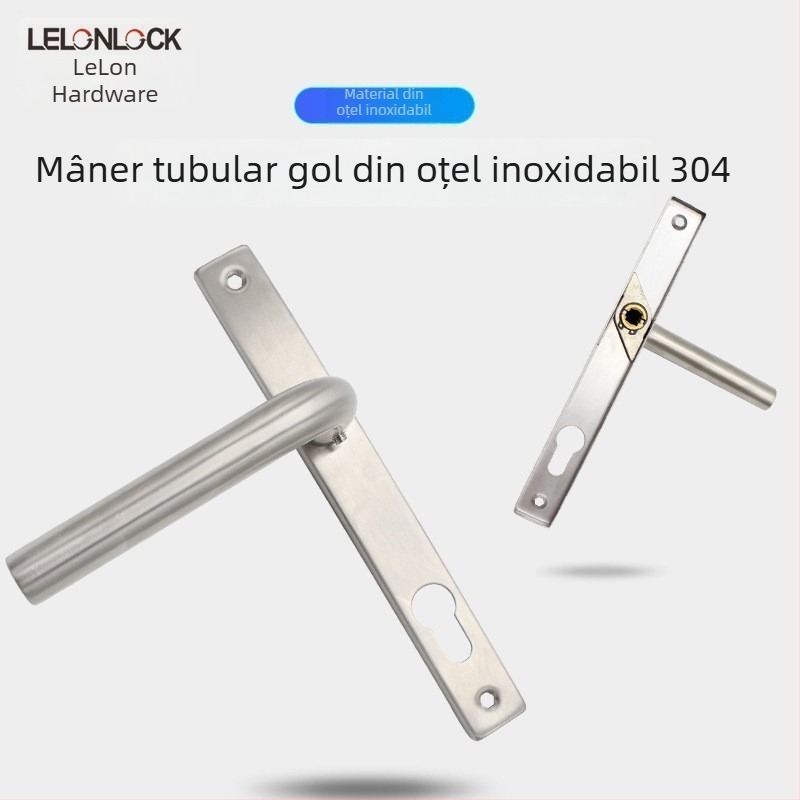 Set de încuietoare pentru ușă din oțel inoxidabil cu aluminiu termoizolat, modelul 8530, încuietoare cu mâner la un singur punct pentru ușă de balcon din PVC