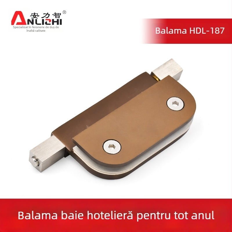 HDL-187 Balama pentru ușă de sticlă, baie de hotel, oțel inoxidabil 304