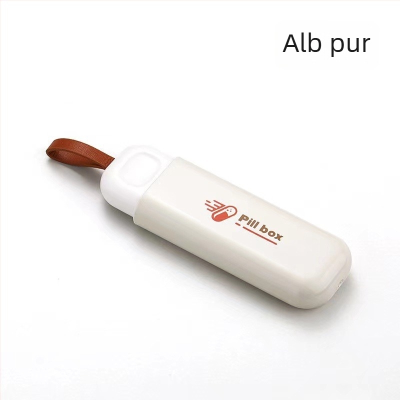 Cutie de medicamente portabilă, elegantă, cu trei compartimente, sigilată și protecție împotriva luminii, mini cutie de medicamente în stil sertar