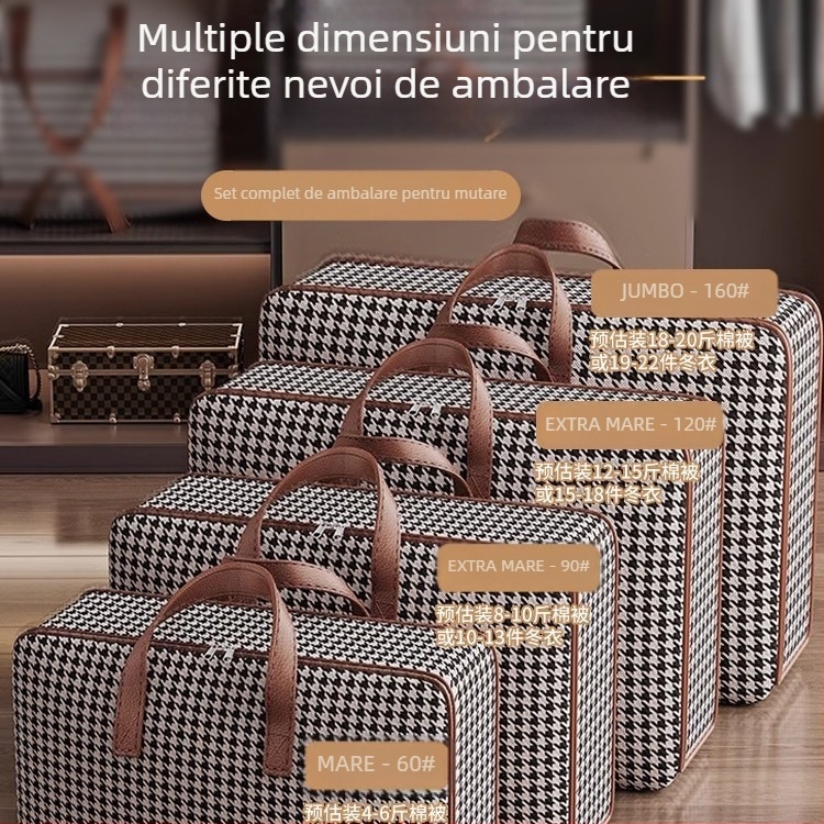 Sac de depozitare pentru pături și haine, capacitate mare, pliabil, din material textil nețesut