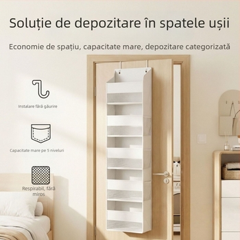 Organizator de perete cu cinci niveluri pentru dormitor, capacitate mare, din nylon