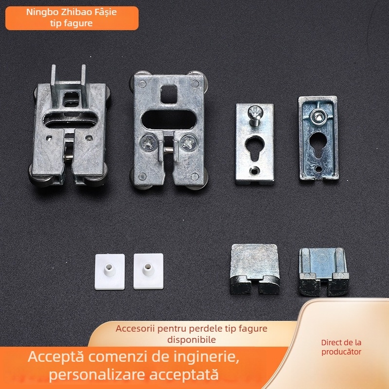 Accesorii din aliaj de zinc, a 9-a generație, pentru perdea fagure, role metalice durabile pentru luminator