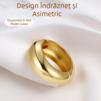 Brățară aurie Yunshang — design îndrăzneț și asimetric pentru moda femeilor occidentale