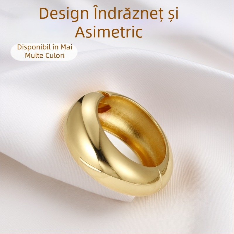Brățară aurie Yunshang — design îndrăzneț și asimetric pentru moda femeilor occidentale