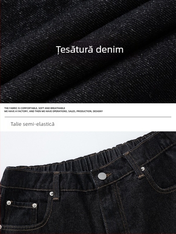 Șorturi denim Capri pentru bărbați, stil retro, culoare originală, design color-block, stil american, lungime medie, croială lejeră.