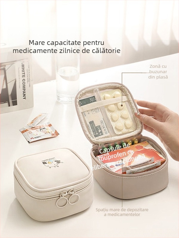 Kit medical portabil pentru călătorii, geantă de depozitare a medicamentelor cu capacitate mare, trusă de urgență pentru exterior