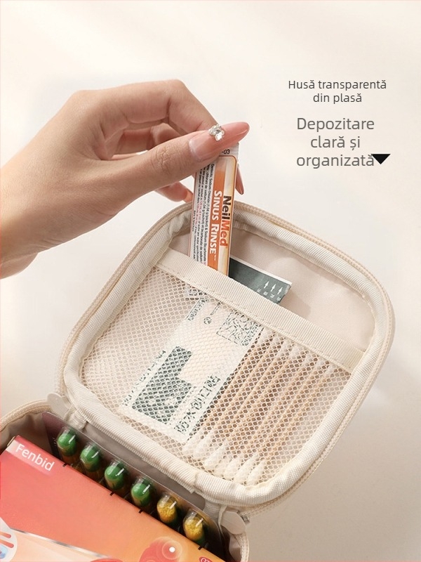 Kit medical portabil pentru călătorii, geantă de depozitare a medicamentelor cu capacitate mare, trusă de urgență pentru exterior