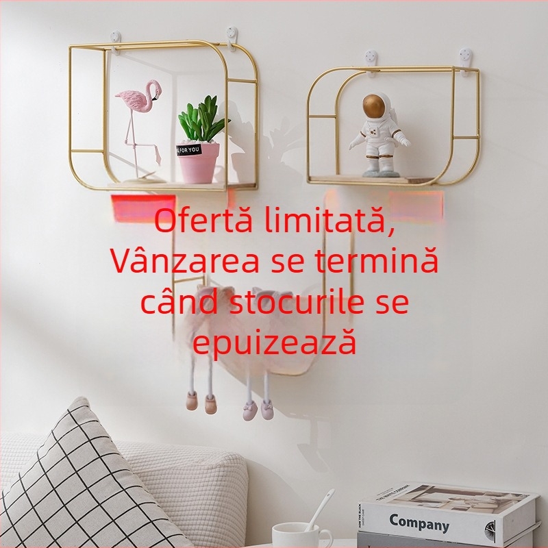 Raft de perete în stil european pentru sufragerie, montaj fără găuri, decorativ de perete pentru dormitor