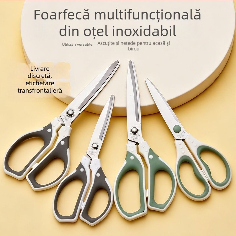 Foarfece din oțel inoxidabil pentru birou și cusut, lamă de 2,5 mm, mari pentru tăierea firelor