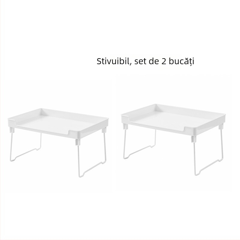 Dulapuri de bucătărie stivuibile, cu suprafață de lucru pliabilă și separatoare în straturi, raft de depozitare din plastic