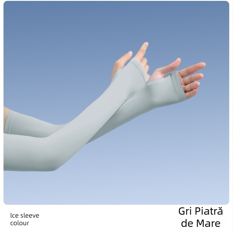 Manșete de braț cu protecție UV pentru vară, ușoare și ventilate, pentru condus și ciclism, unisex, material Ice Silk