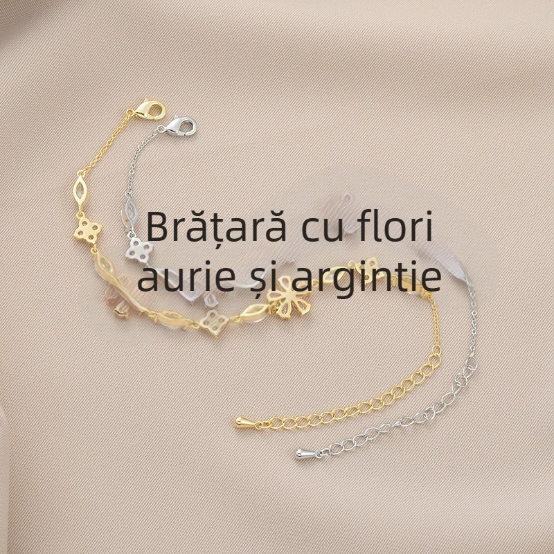 Brățară elegantă cu flori roz de cireș, fină și dulce, stil proaspăt, farmec feminin, bijuterii pentru femei.