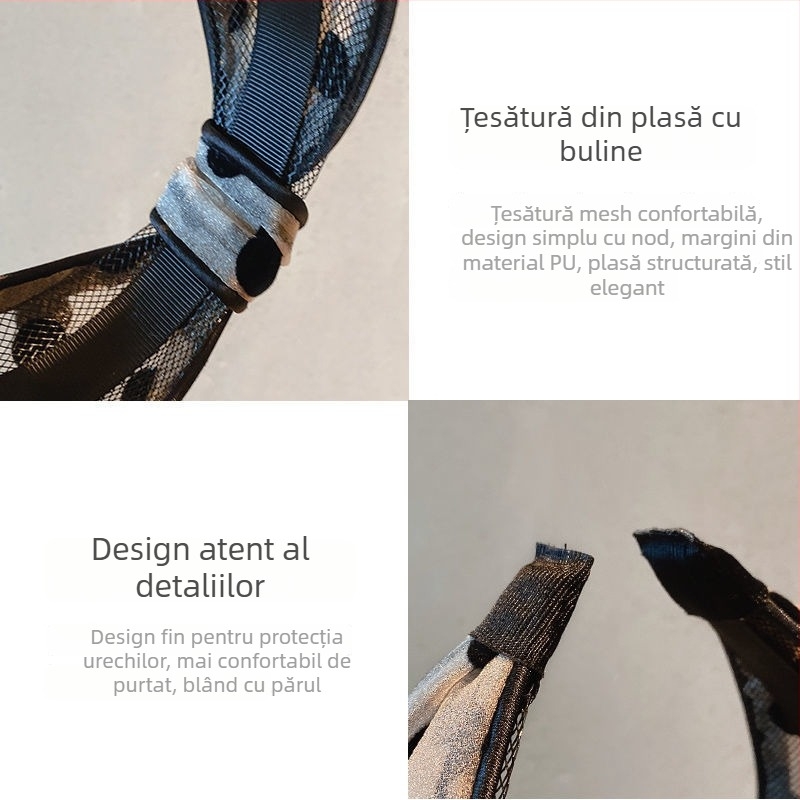 Accesoriu pentru păr din material textil, fără metal, bandă pentru cap lată pentru femei, Primăvara 2025