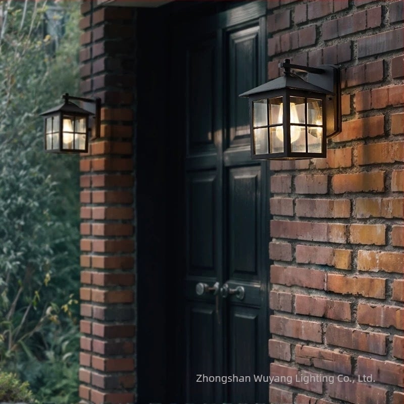 Lampă de perete exterior cu energie solară, design minimalist, corp din aluminiu, pentru curte, grădină, balcon și hol, LED.