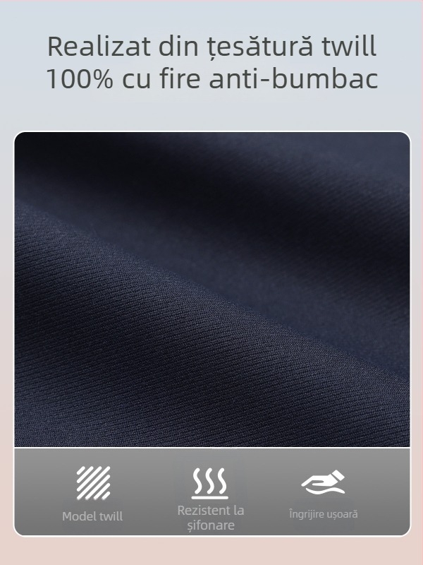 Pantaloni bărbați drepti pentru primăvară și toamnă, stil business casual, croială coreeană cu drapaj