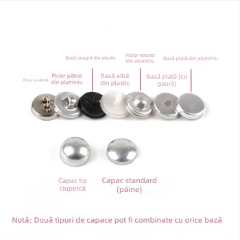 Butoane acoperite din aluminiu pentru DIY – accesorii pentru păr, genți și îmbrăcăminte