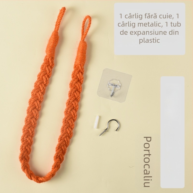 Șnururi de perdea din cânepă, accesorii decorative pentru perdea, decor interior discret de lux