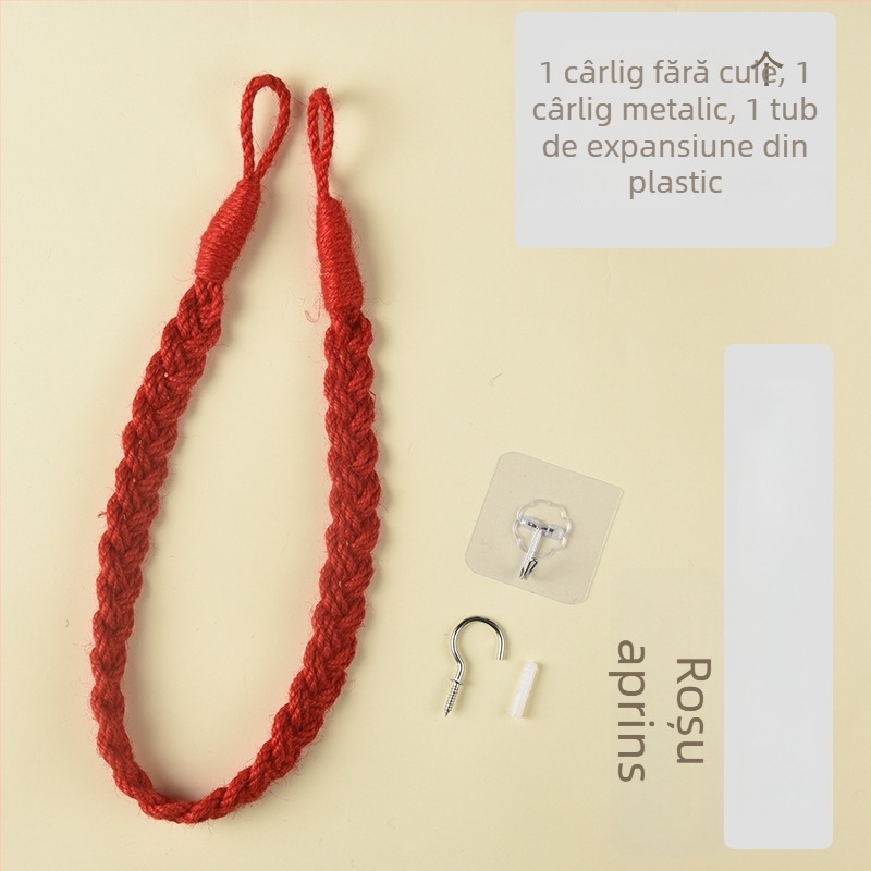 Șnururi de perdea din cânepă, accesorii decorative pentru perdea, decor interior discret de lux