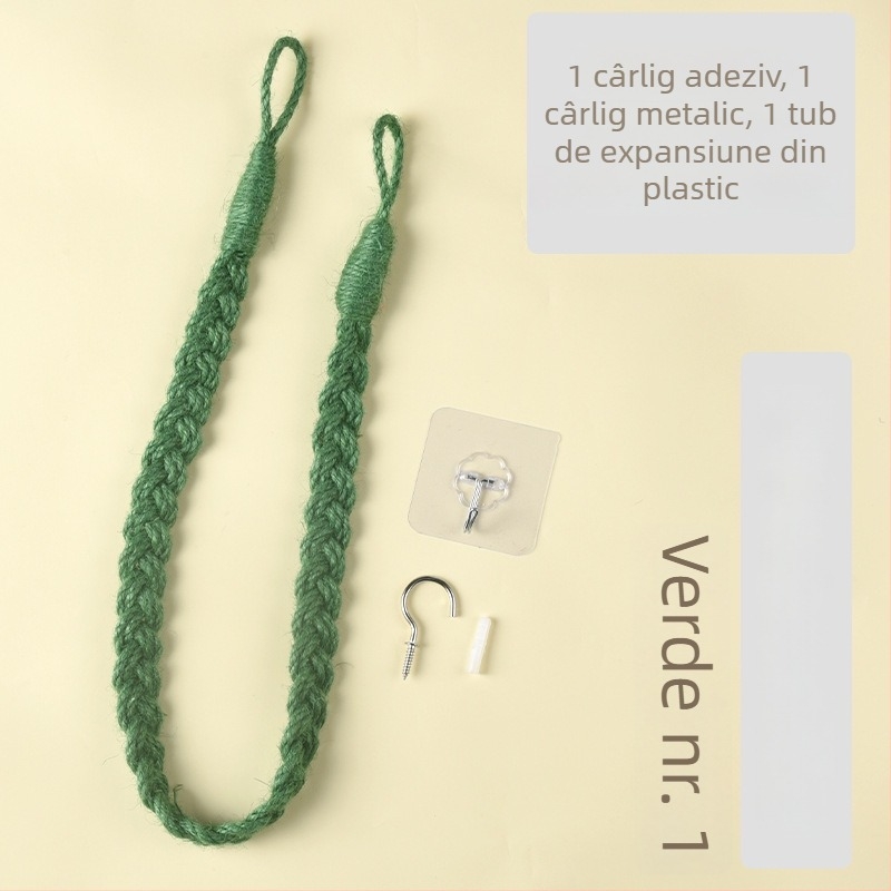 Șnururi de perdea din cânepă, accesorii decorative pentru perdea, decor interior discret de lux