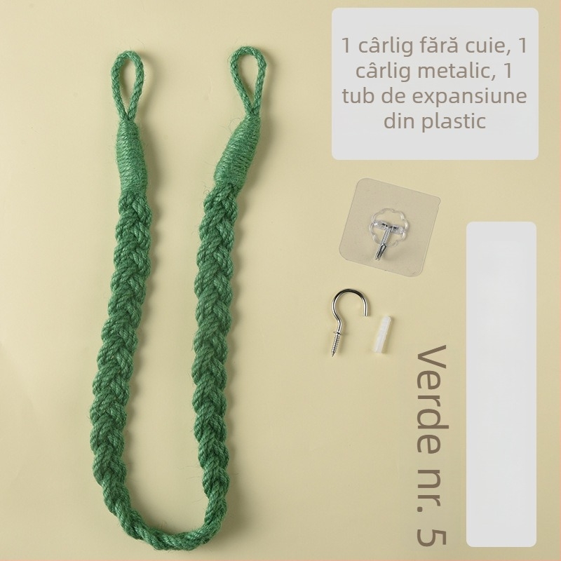 Șnururi de perdea din cânepă, accesorii decorative pentru perdea, decor interior discret de lux
