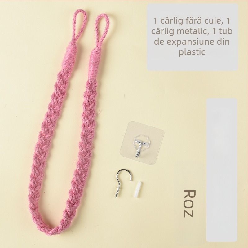 Șnururi de perdea din cânepă, accesorii decorative pentru perdea, decor interior discret de lux