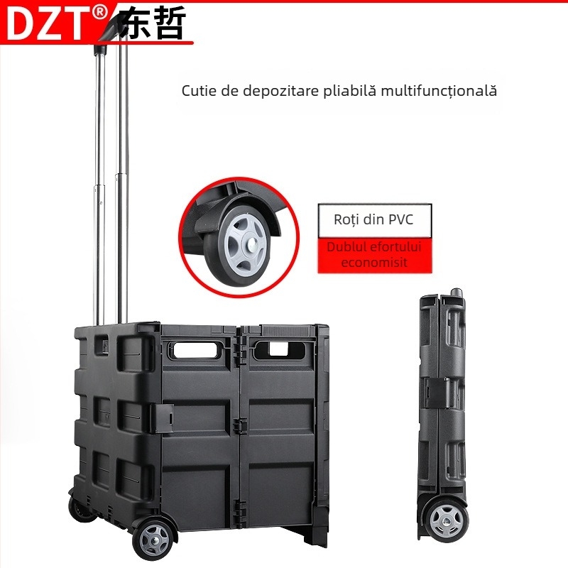 Cutie de unelte pe role, telescopică, multifuncțională, capacitate mare, pliabilă