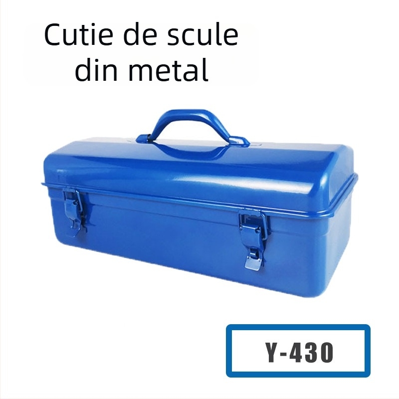 Cutie metalică pentru unelte, cutie de unelte portabilă, pentru mașină și casă, dimensiuni mari/medii/mici