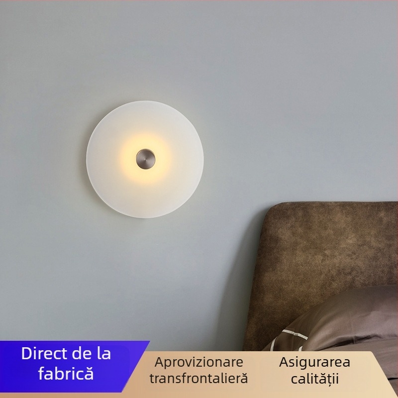 Lampă LED de perete pentru dormitor – lampă premium, lampă de perete cu mâner de tragere, corp decorativ cu design modern minimalist