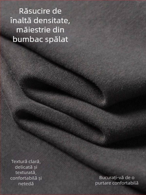 Pantaloni bărbați din bumbac, croială dreaptă, casual, toamnă-iarnă, lungi
