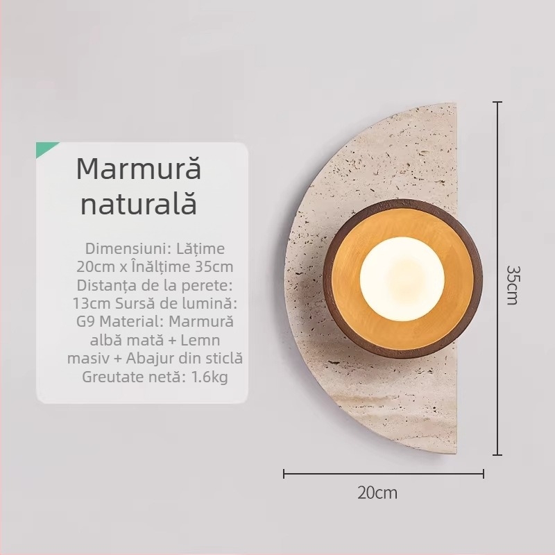 Lampă de perete în stil vintage pentru dormitor, inspirație din dinastia Song, design geometric retro