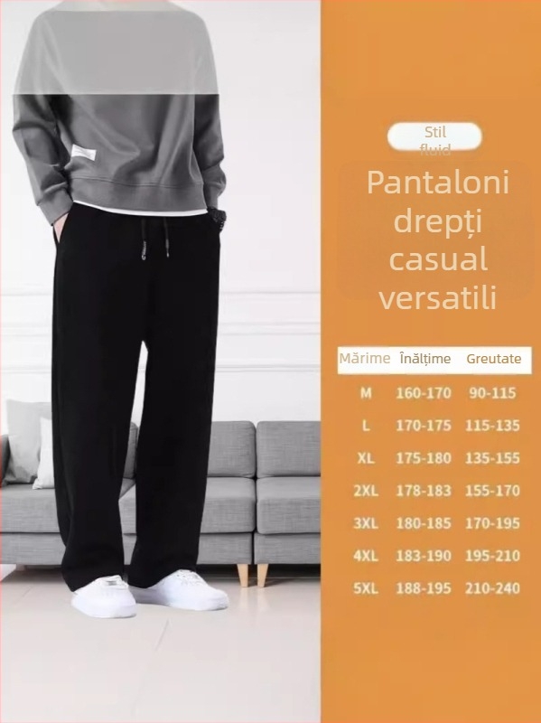 Pantaloni corduroi pentru bărbați, toamnă – croială largă, drept, casual sport