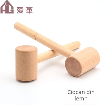 Ciocan din lemn de fag pentru gravură pe piele, unealtă DIY pentru piele