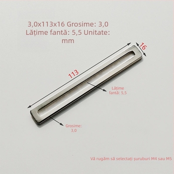 Conector pentru mobilier în formă de U – unghi drept, îngroșat, reglabil, dimensiune medie