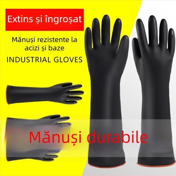 Mănuși rezistente la acide și baze, latex impermeabil, anticoroziune industrial, mănuși de lucru îngroșate, cu utilizare multiplă