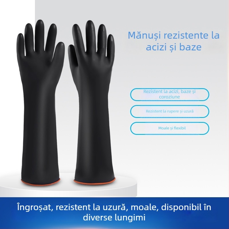 Mănuși rezistente la acide și baze, latex impermeabil, anticoroziune industrial, mănuși de lucru îngroșate, cu utilizare multiplă