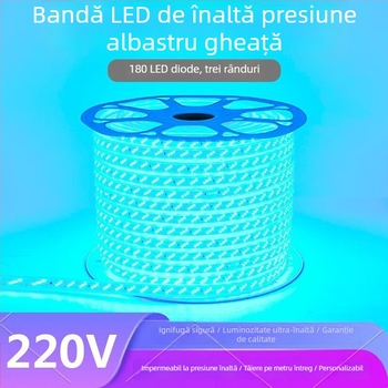 Bandă LED mov-roz, 220V, iluminare decorativă pentru casă, iluminare romantică și creativă pentru KTV, foarte puternică, rezistentă la apă pentru exterior