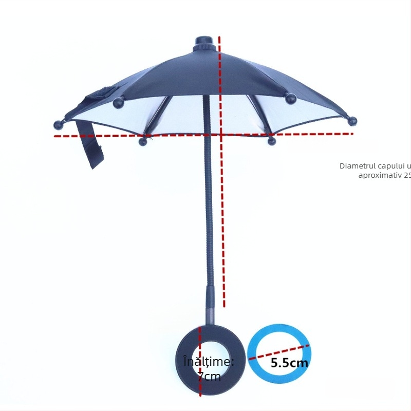 Umbrelă circulară magnetică pentru telefon, compatibil MagSafe, pentru iPhone – umbrelă mini de protecție solară