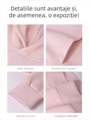 Set damă cu hanorac cu glugă și fustă scurtă pentru primăvara 2026, stil coreean, casual, ușor