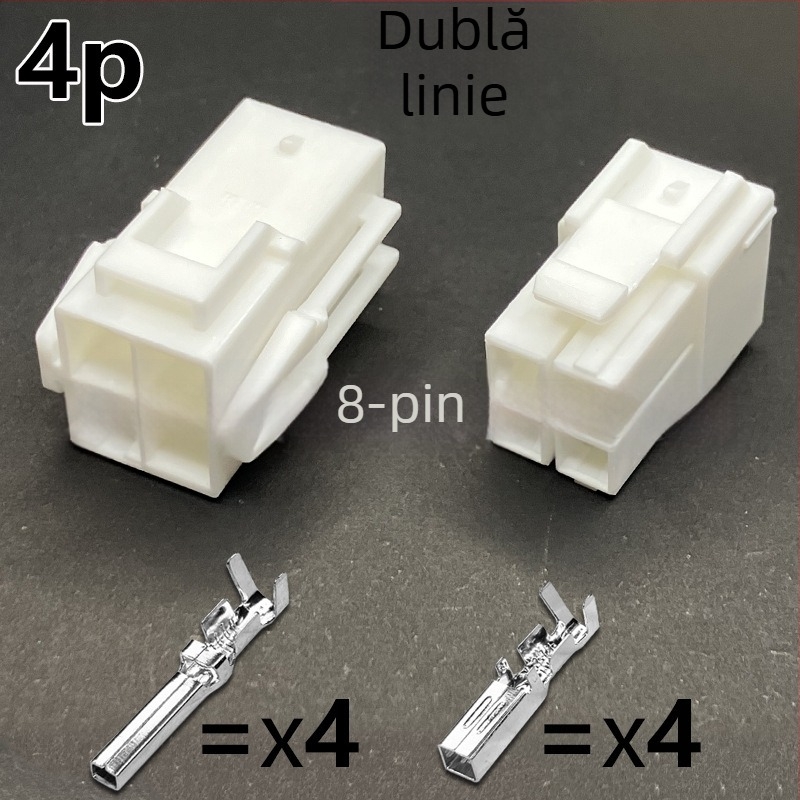 Conector de înalt curent, cuplaj aerian cu doi pini, conector cu trei conductori, conectoare masculin-feminin, priză cu patru pini, pas de 6,2 mm