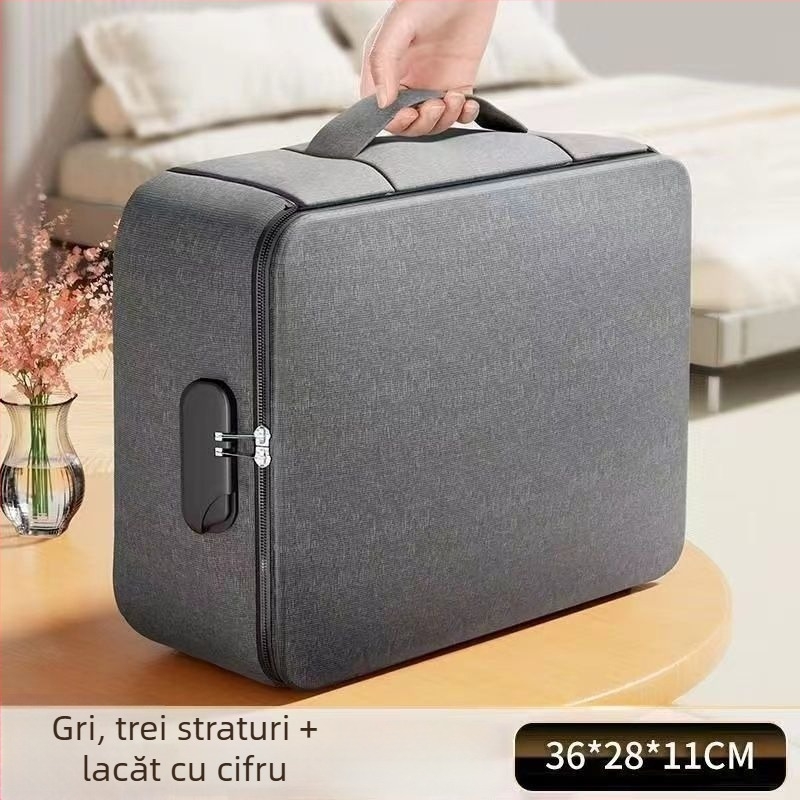 Geantă organizator de documente impermeabilă pentru călătorii – pașaport și carte de identitate