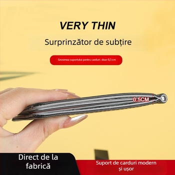 Portofel din piele PU cu buzunar pentru carduri și clips pentru bani — Design clasic unisex
