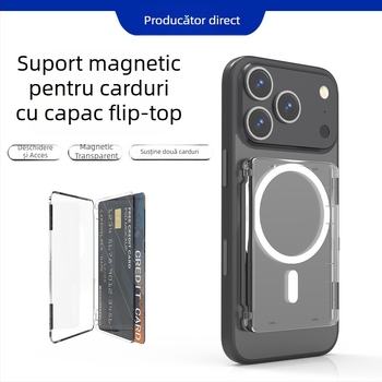 Suport magnetic pentru card cu spate transparent, autoadeziv, pentru ID, card de student și stocare fotografii