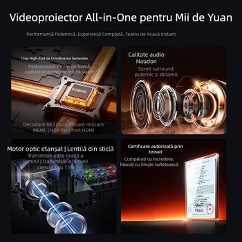 Skyworth Xiaopai 2026 nou proiector inteligent pentru proiecție directă pe peretele alb al dormitorului, oglindire a ecranului de pe telefon, luminozitate ridicată, Ultra HD