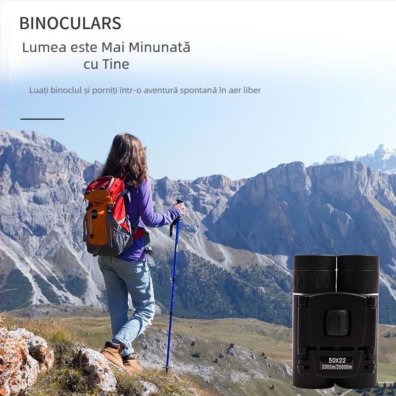 Binoclu 8x pentru exterior, vedere pe timp de noapte în condiții de iluminare redusă, optică HD, procesare personalizabilă