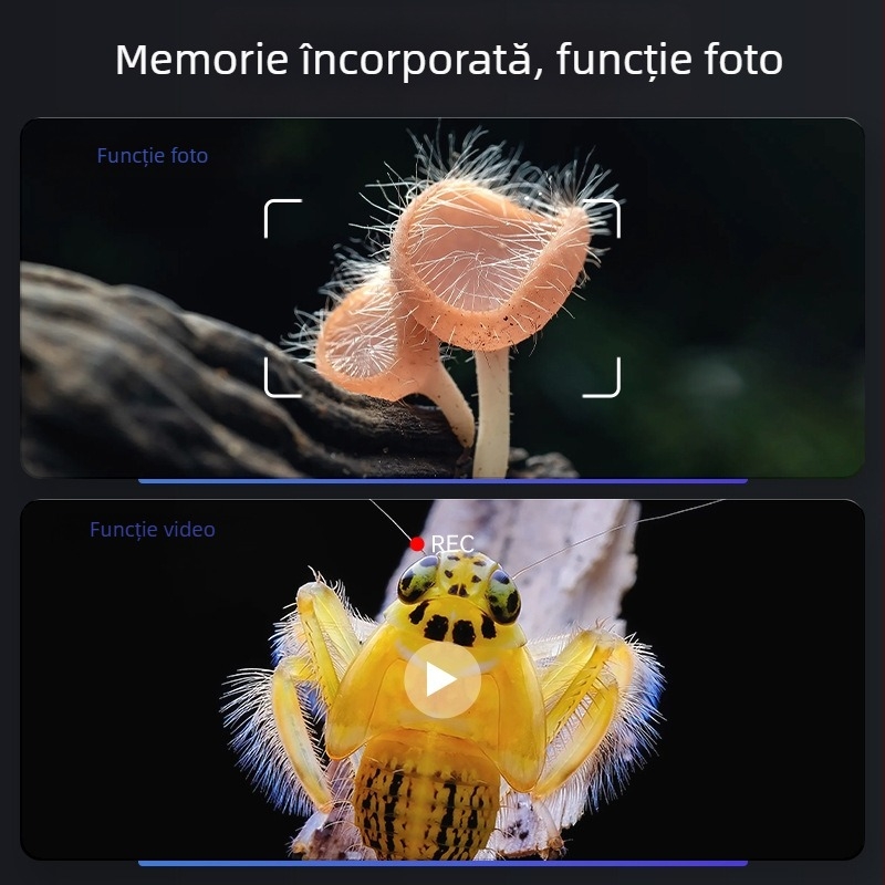 Microscop digital cu ecran HD de 4,3 inci, mărire 1000x, senzor de 2MP, destinat uzului de laborator