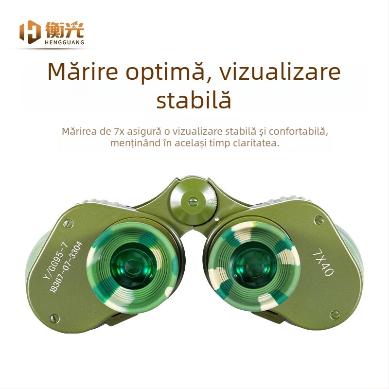 Binoclu nocturn Type 95 740, claritate înaltă, mărire mare, performanță la lumină scăzută, măsurare distanță în aer liber, carcasă metalică camuflată