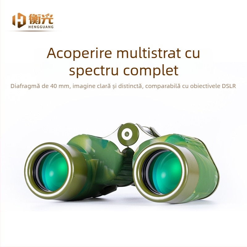 Binoclu nocturn Type 95 740, claritate înaltă, mărire mare, performanță la lumină scăzută, măsurare distanță în aer liber, carcasă metalică camuflată