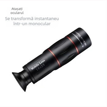Telescop monocular pentru smartphone cu mărire 18x, prismă BAK, acoperire multiplă