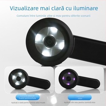 Lupă de mărire portabilă HD, reîncărcabilă, cu LED pentru bijuterii antice, identificare diamante, cod GIA al taliei și claritate